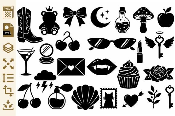 Aesthetic Gothic Clipart Set