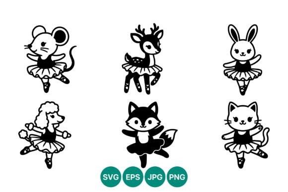 Animal Ballet Dancers Vector