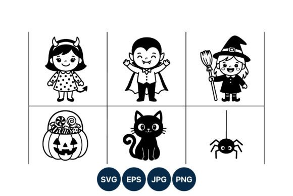 Black and White Cute Halloween