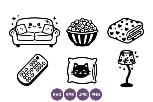 Cozy Kawaii Sofa and Home Items Black