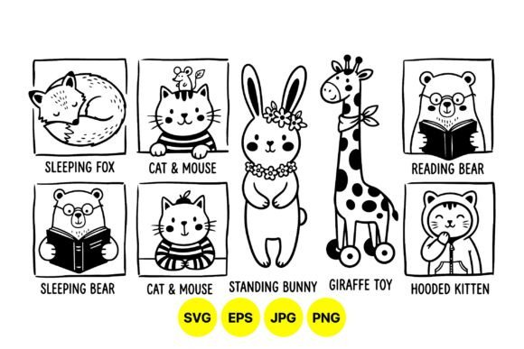 Cute Woodland Animal Doodles