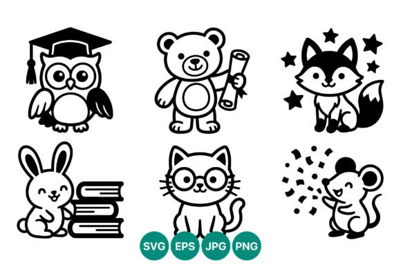 Educational Animals Black and White