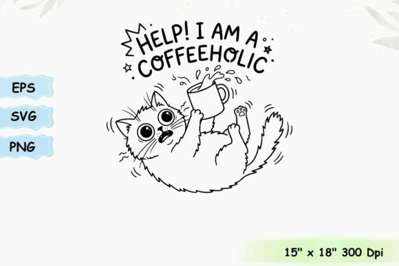 Help I Am a Coffeeholic Funny Coffee