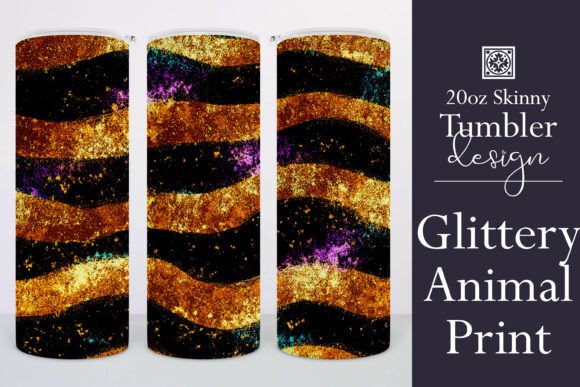 Tiger Stripes Glitter Tumbler Wrap 1